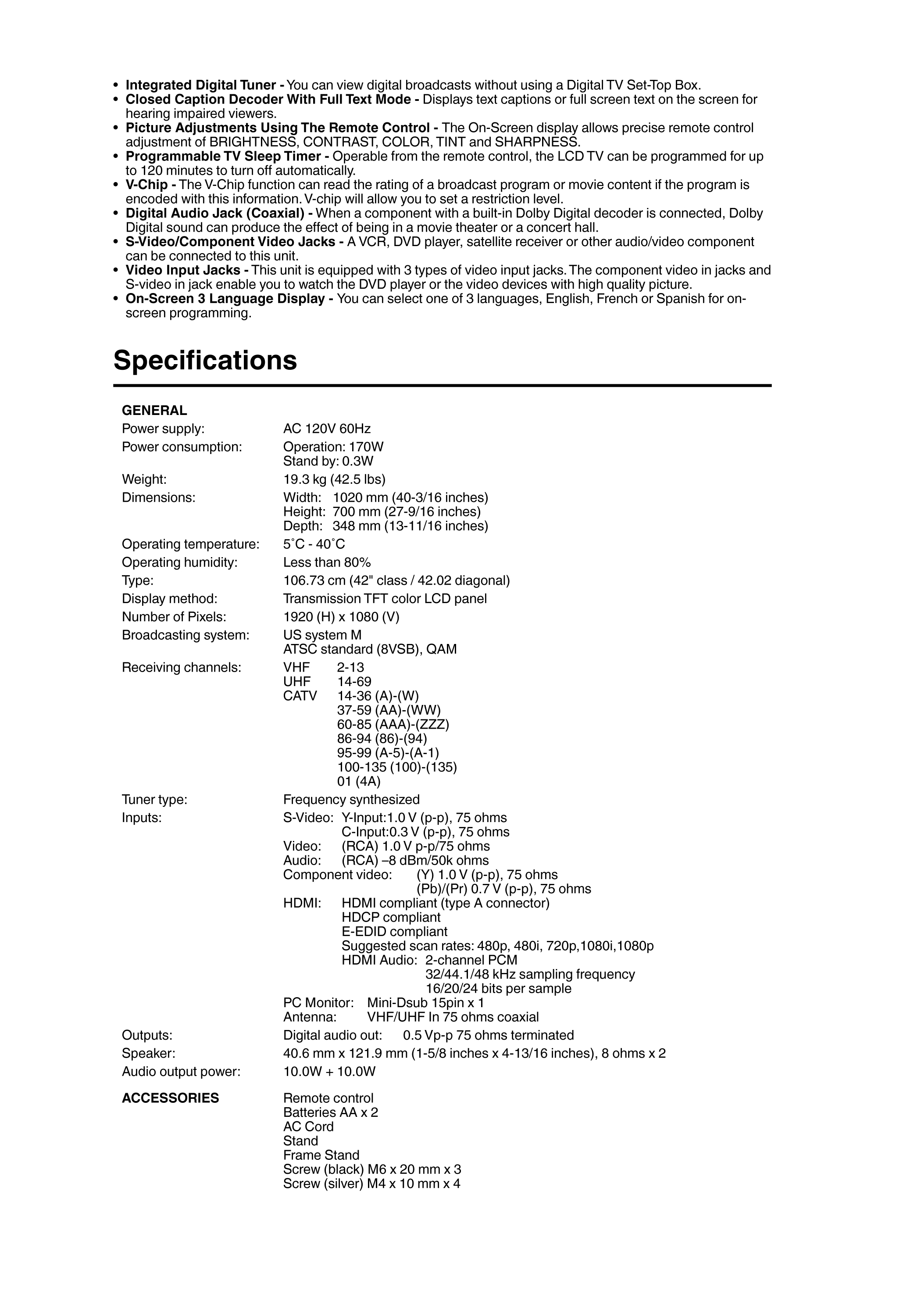 broksonic tv owners manual